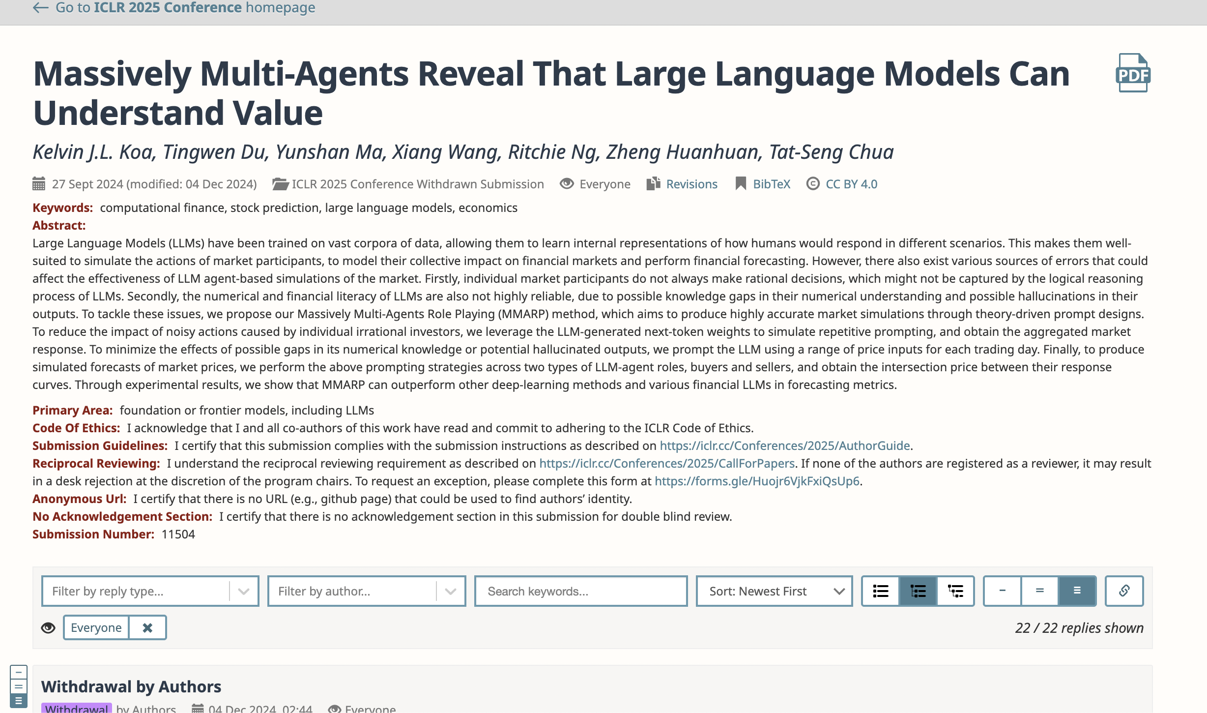 Massively Multi-agents Role Playing: Simulating Financial Market Dynamics with Llms