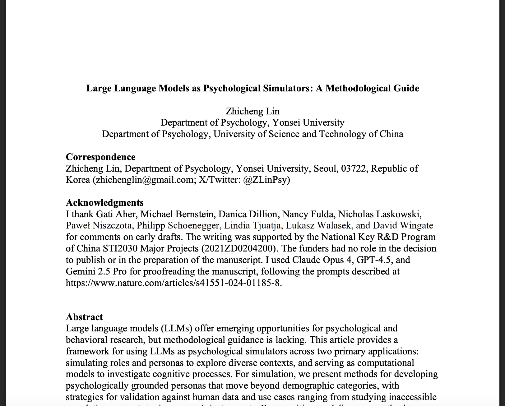 Large Language Models as Psychological Simulators: A Methodological Guide