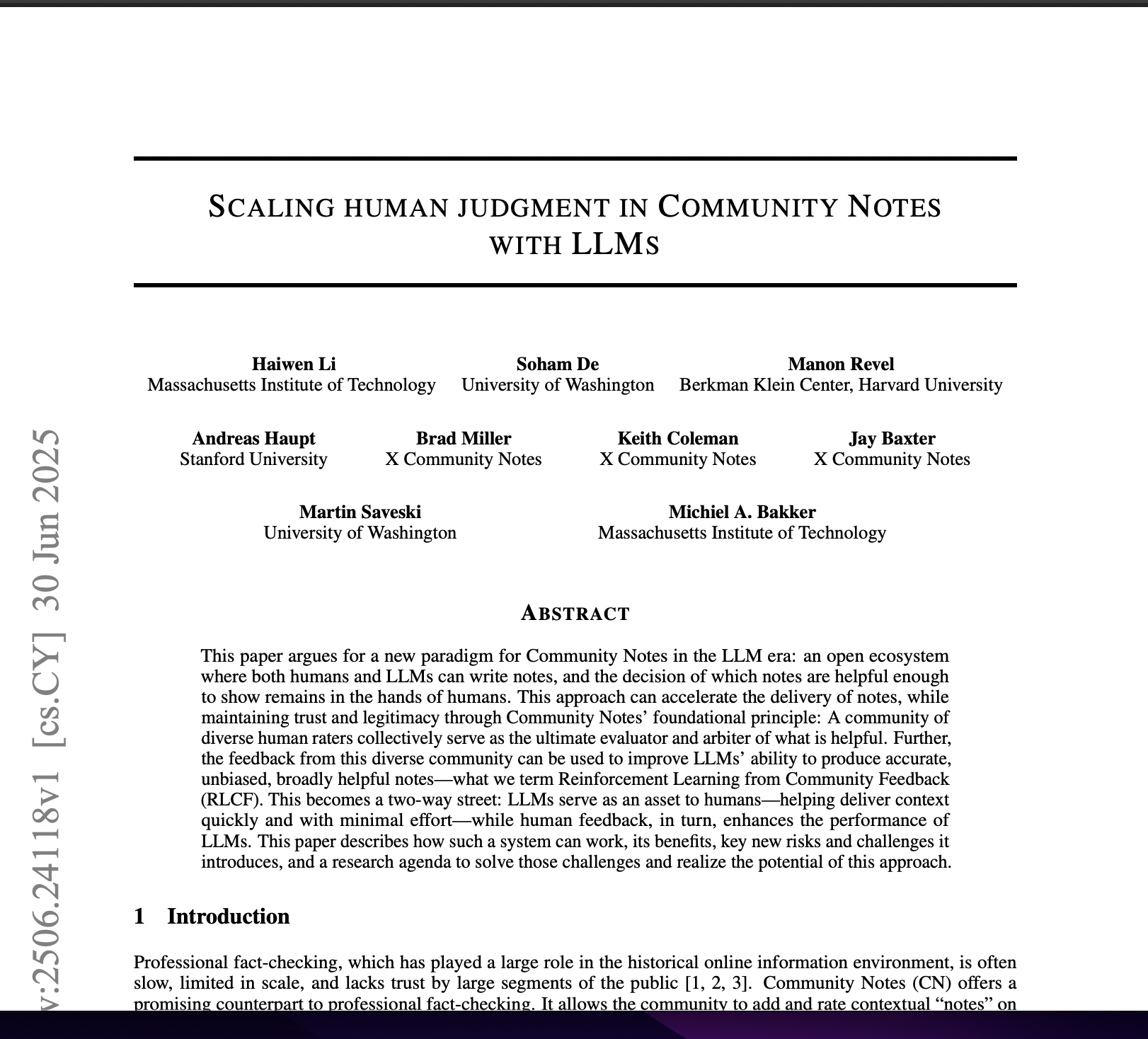 Scaling Human Judgment in Community Notes with Llms