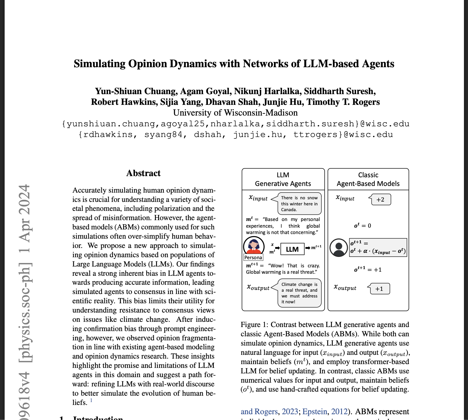 Simulating Opinion Dynamics with Networks of LLM-based Agents