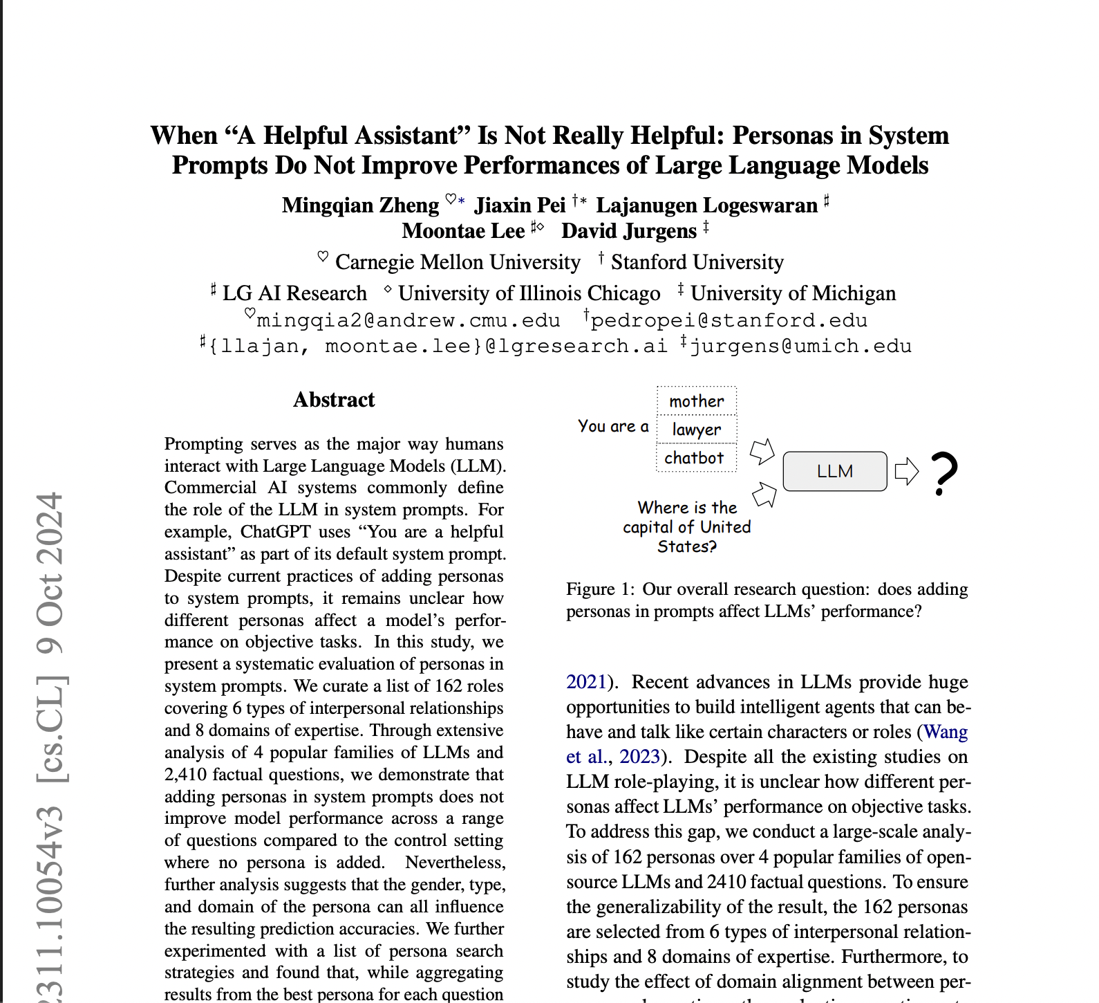 When “a Helpful Assistant” Is Not Really Helpful: Personas in System Prompts Do Not Improve Performances of Large Language Models
